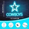 Neon Ice Blue Cowboys sign