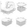 Patio Furniture Set Daybed Sunbed with Retractable Canopy