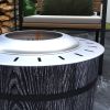 Outsunny Smokeless Fire Pit Portable Magnesium Oxide Bonfire Stove with Mat Black For Patio