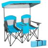 Portable Folding Camping Canopy Chairs Blue
