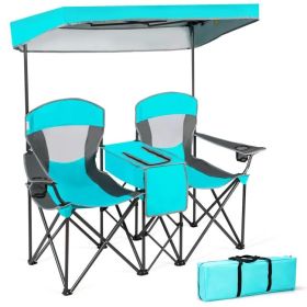 Portable Folding Canopy Chairs Turquoise