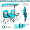 Portable Folding Canopy Chairs Turquoise