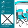 Portable Folding Canopy Chairs Turquoise
