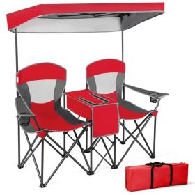 Portable Folding Camping Canopy Chairs Red