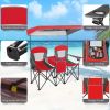 Portable Folding Camping Canopy Chairs Red