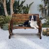 2-Person Wooden Wagon Wheel Bench