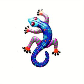 1pc/4pcs Metal Gecko Wall Decor, Plaques & Wall Art, (Style: Blue (1pc))