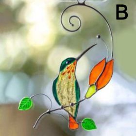 1pc Hummingbird Stained Glass Sun Catcher (Style: B)