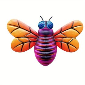 Metal Colorful Bee Wall Decor (Style: Orange)
