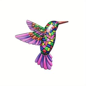 1pc/4pcs, Metal Hummingbird Wall Art Decor, Metal Birds Outdoor Wall Sculpture (Style: Model D)