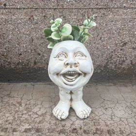 1pc Resin Planter Statue Vase (Color: Aunt Minnie)