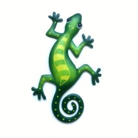 1pc Metal Gecko Wall Art Decor, Inspirational Sculpture Hanging (Style: Model D)
