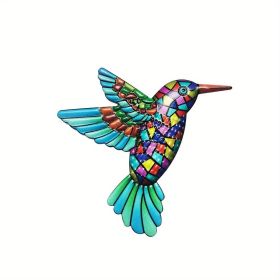 1pc/4pcs, Metal Hummingbird Wall Art Decor, Metal Birds Outdoor Wall Sculpture (Style: Model C)