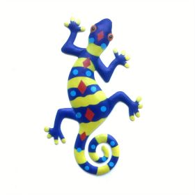 1pc Metal Gecko Wall Art Decor, Inspirational Sculpture Hanging (Style: Model E)