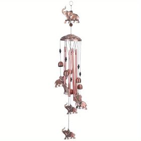 1pc Vintage Metal Butterfly Turtle Iron Owl Animal Wind Chime (Style: Elephant)