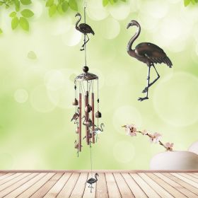 1pc Vintage Metal Butterfly Turtle Iron Owl Animal Wind Chime (Style: Flamingo)