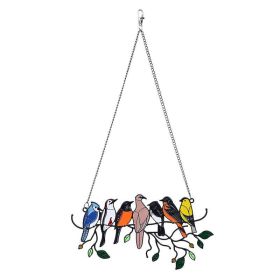 Metal Stained Bird (Color: Seven Birds)