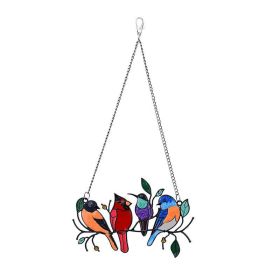 Metal Stained Bird (Color: Four Birds)
