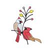 Metal Stained Bird