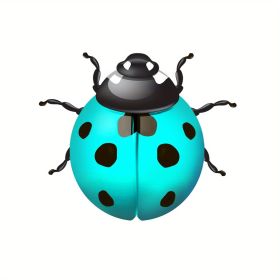 1pc/6pcs, Metal Ladybugs Wall Decor, Metal Ladybugs Hanging Decor (Color: Teal)