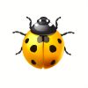 1pc/6pcs, Metal Ladybugs Wall Decor, Metal Ladybugs Hanging Decor