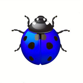 1pc/6pcs, Metal Ladybugs Wall Decor, Metal Ladybugs Hanging Decor (Color: Blue)