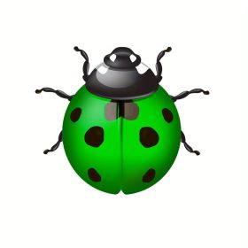 1pc/6pcs, Metal Ladybugs Wall Decor, Metal Ladybugs Hanging Decor (Color: Green)