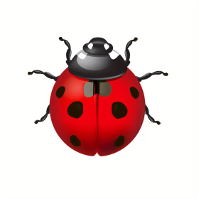 1pc/6pcs, Metal Ladybugs Wall Decor, (Color: Red)
