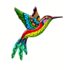 1pc/4pcs, Metal Hummingbird Wall Art Decor, Metal Colorful Birds 3D