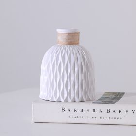 Dried Flower Vase; Modern Vase (Color: White)