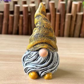 1pc Garden Gnome Resin Statue (Color: Orange)