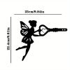 1pc Angel On Branch Steel Silhouette Metal Art