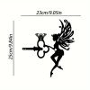 1pc Angel On Branch Steel Silhouette Metal Art