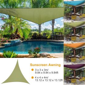 13.12ft Shade Sail Patio Cover Shade Shelter Triangle Cover (Color: Green)