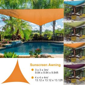 13.12ft Shade Sail Patio Cover Shade Shelter Triangle Cover (Color: Orange)