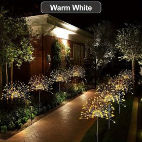 1 Pack Solar Firework Light Outdoor, With Stake (Color: Warm White, size: 8 Mode 240LEDS)