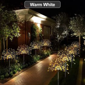 1 Pack Solar Firework Light Outdoor, With Stake (Color: Warm White, size: 8 Mode 200LEDS)
