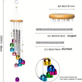 1pc Colorful Wind Chimes For Outside With 4 Aluminum Tubes Comes (Items: Wind Chime)