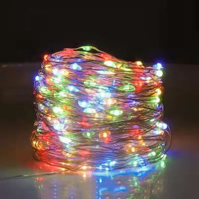 Solar  String Lights; 33ft 100 LED Solar 8 Modes (Color: Multi Color)