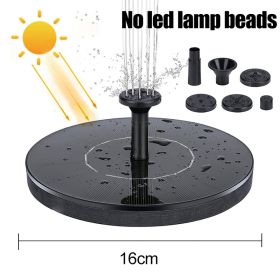 18/16/13cm Solar Water Fountain Colorful Fountain Floating (Color: 16cm no led, Ships From: China)