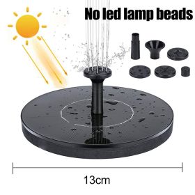 18/16/13cm Solar Water Fountain Colorful Fountain Floating (Color: 13cm no led, Ships From: China)