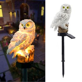 Solar Owl Garden Light Owl Solar Lamp Parrot Lawn Light Solar Lights (Ships From: China, Emitting Color: White)