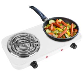2000W Electric Double Burner Portable Coil (Type: 2Burner, Color: White)