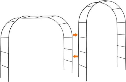 Black Garden Arch Arbors, 6-8ft, (Color: Green)