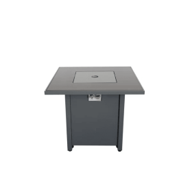 25'' H x 30'' W Steel Outdoor Fire Pit Table with Lid (Color: as Pic)