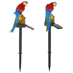 Solar Powered Parrot Garden Light (Color: Red Parrot)