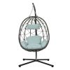 Hanging Basket Chair with Stand, Wicker