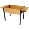 Raised Garden Bed, Metal Leg Wood Planter Box