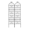 2 Pack Metal Garden Trellis 86.7" x 19.7" Rustproof Trellis for Climbing Plants Outdoor Flower Support Black