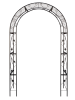Metal Garden Arch Garden Arbor Trellis Climbing Plants Support Arch Outdoor Arch Wedding Arch Party Events Archway Black